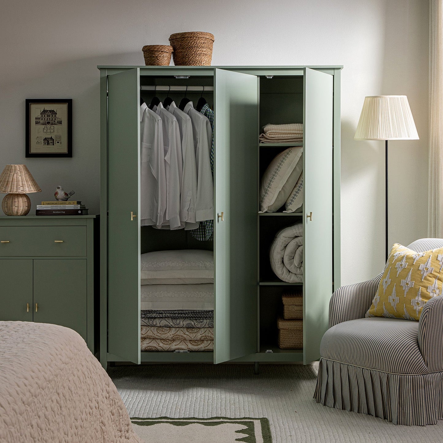 Oakham Triple Wardrobe, Desert Sage