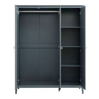 Oakham Triple Wardrobe, Stormy Blue