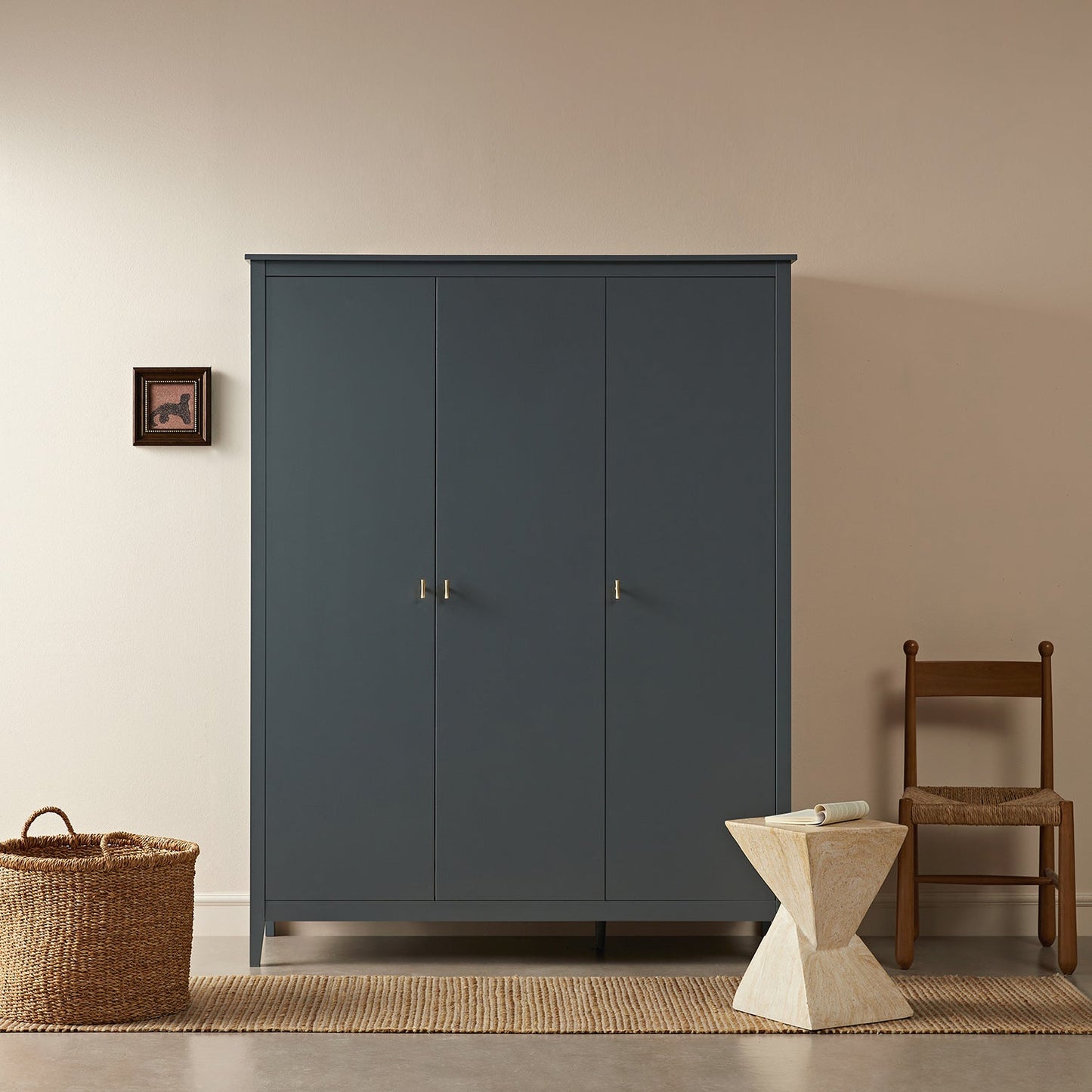 Oakham Triple Wardrobe, Stormy Blue