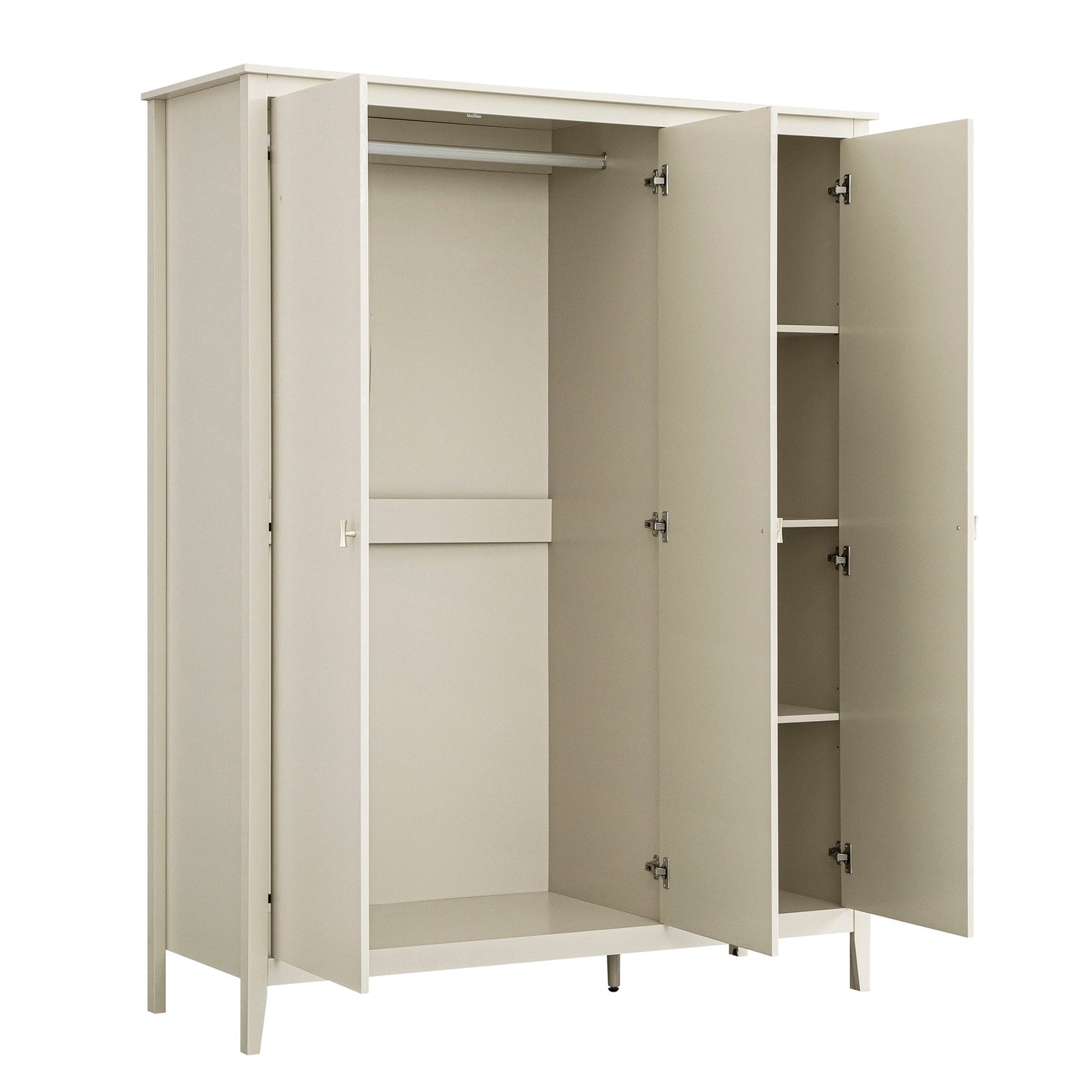Oakham Triple Wardrobe, Shaded White