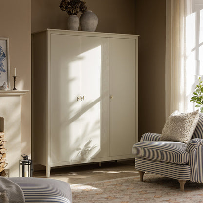 Oakham Triple Wardrobe, Shaded White