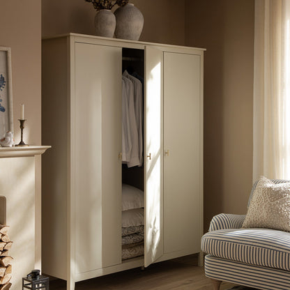 Oakham Triple Wardrobe, Shaded White