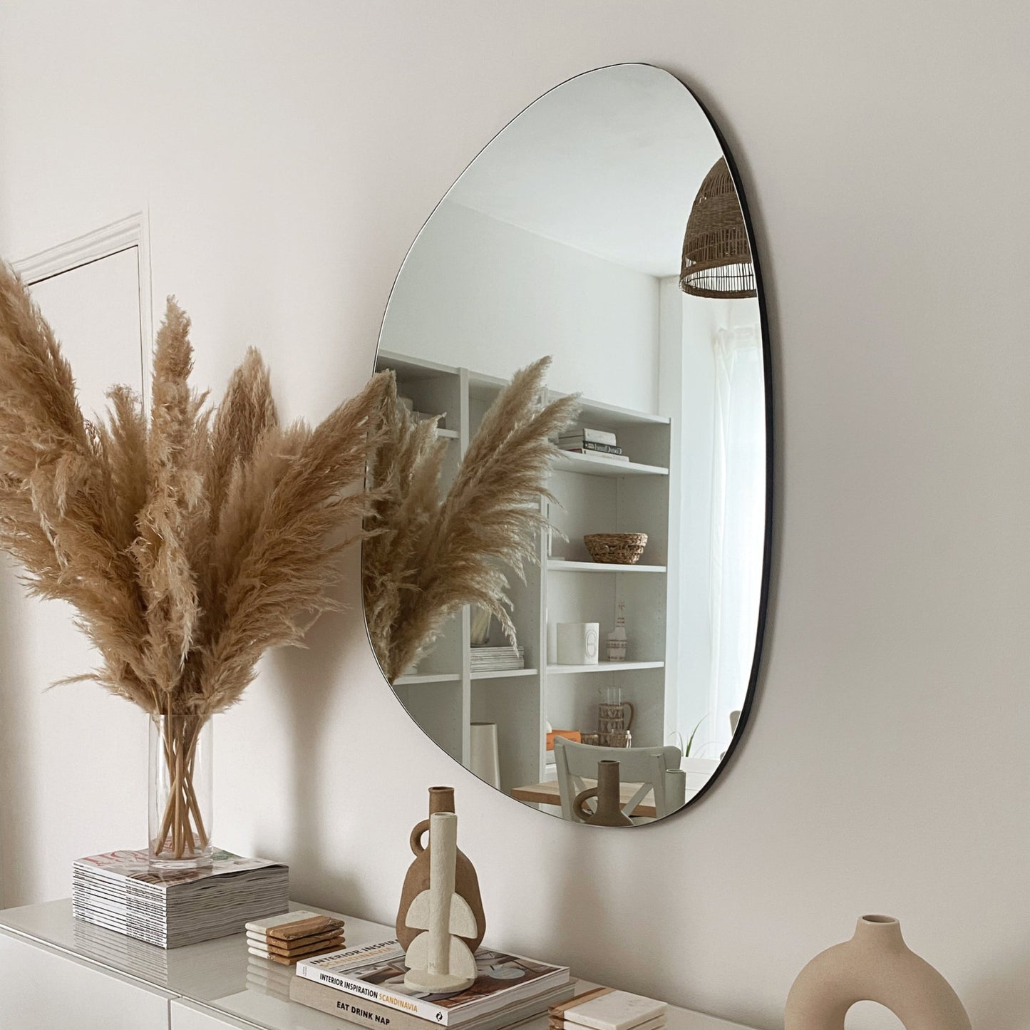 Edge - Large Frameless Irregular Pond Mirror 100cm x 75cm