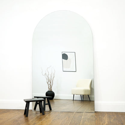 Edge - Extra Large Frameless Arched Full Length Mirror 179cm x 110cm