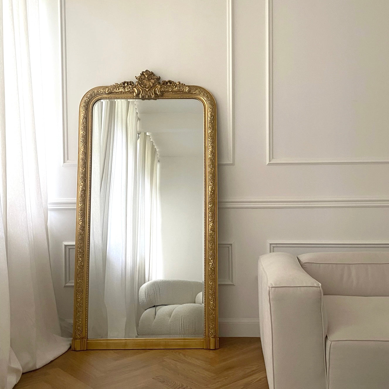 Kensington - Full Length Gold Ornate Mirror 196cm x 100cm