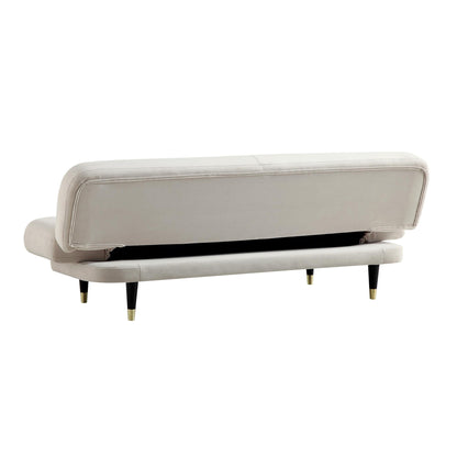 Solna 2-Seater Sofa Bed, Champagne Velvet