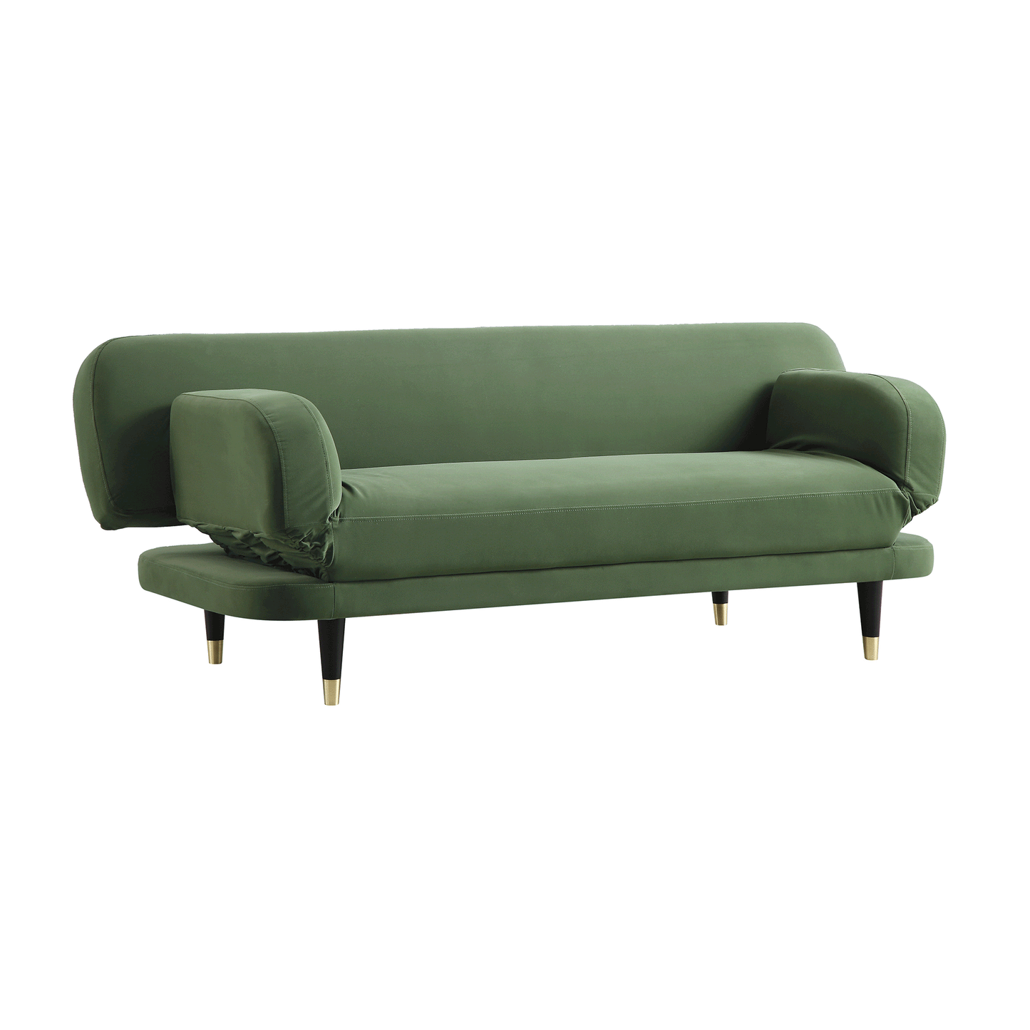 Solna 2-Seater Sofa Bed, Moss Green Velvet
