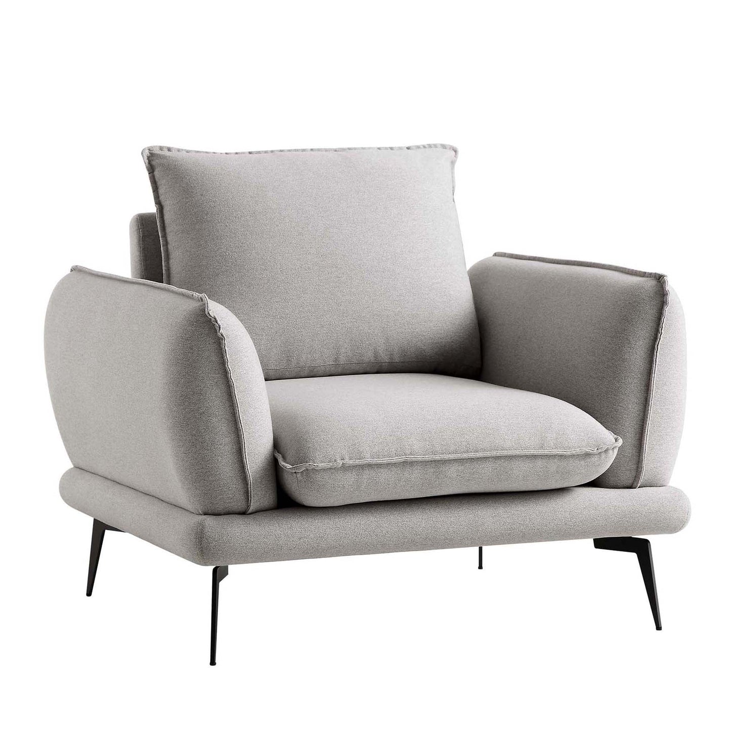 Obriel Grey Marl Fabric Armchair