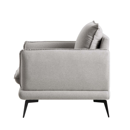 Obriel Grey Marl Fabric Armchair