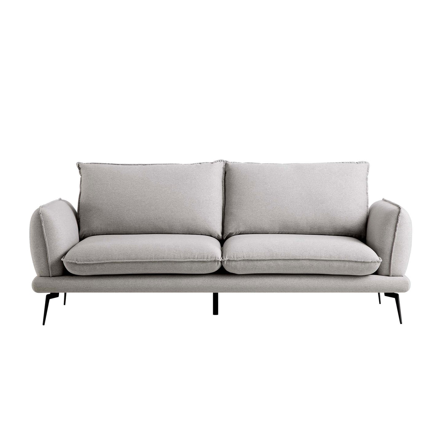 Obriel Grey Marl Fabric Sofa, 3-Seater