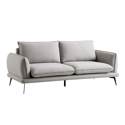 Obriel Grey Marl Fabric Sofa, 3-Seater