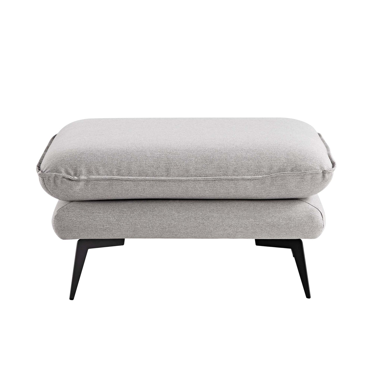 Obriel Grey Marl Fabric Footstool