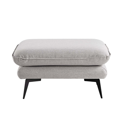 Obriel Grey Marl Fabric Footstool