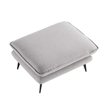 Obriel Grey Marl Fabric Footstool
