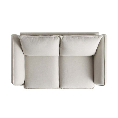 Obriel Oatmeal Fabric Sofa, 2-Seater