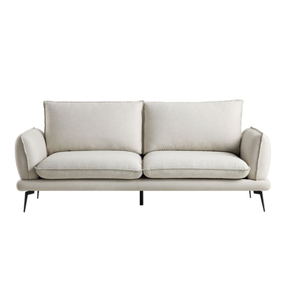 Obriel Oatmeal Fabric Sofa, 3-Seater