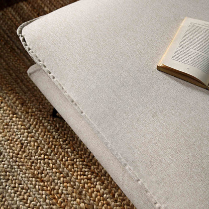 Obriel Oatmeal Fabric Footstool