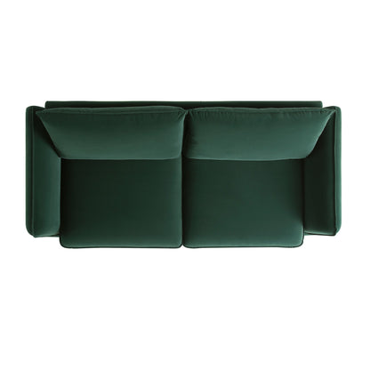 Obriel Forest Green Velvet Sofa, 3-Seater