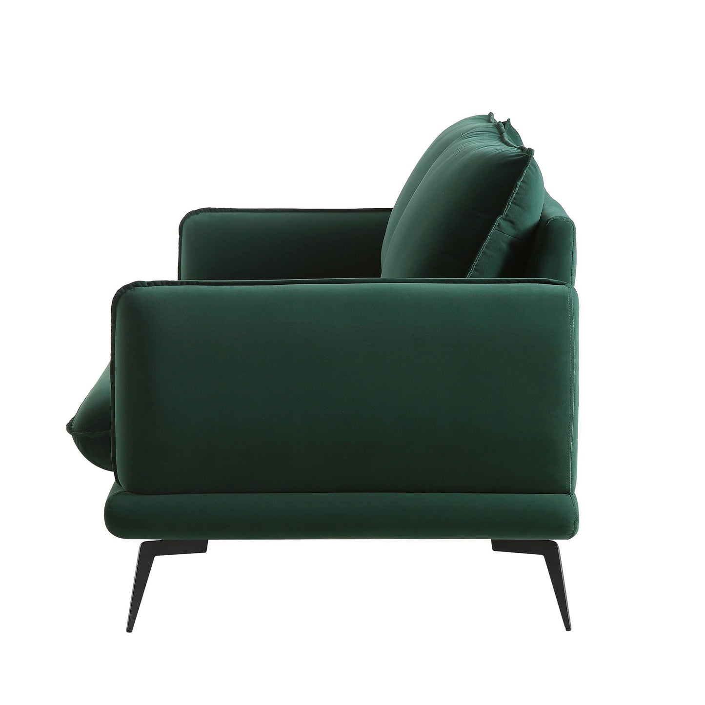 Obriel Forest Green Velvet Sofa, 3-Seater