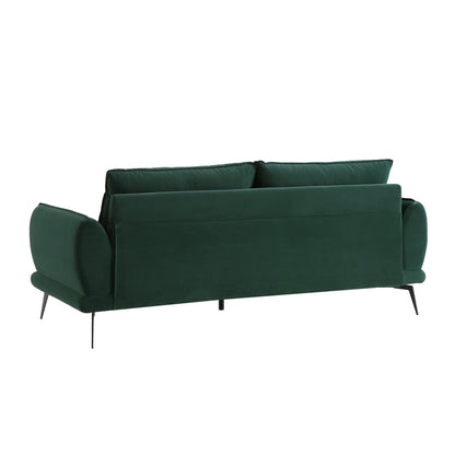 Obriel Forest Green Velvet Sofa, 3-Seater