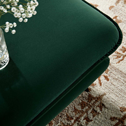 Obriel Forest Green Velvet Footstool
