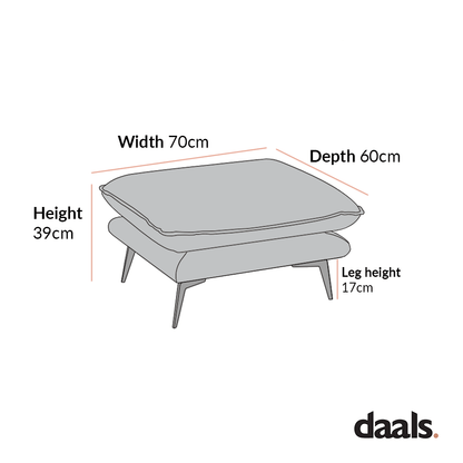 Obriel Oatmeal Fabric Footstool