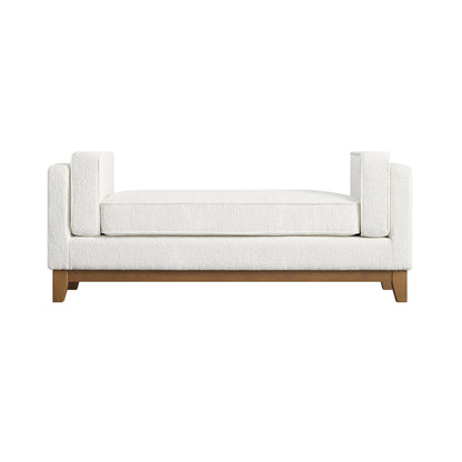 Dipley Beige Boucle Upholstered Bench