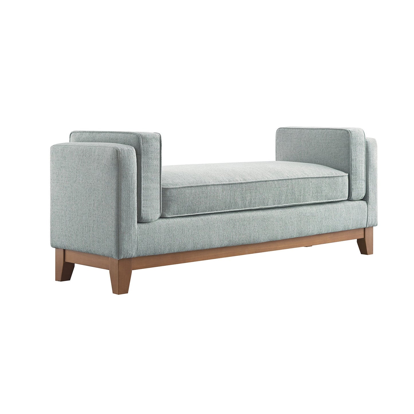 Dipley Sage Woven Fabric Upholstered Bench