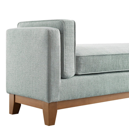 Dipley Sage Woven Fabric Upholstered Bench