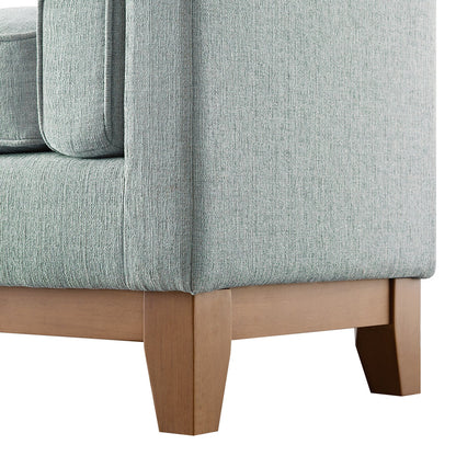 Dipley Sage Woven Fabric Upholstered Bench