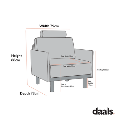 Timber Oatmeal Fabric Armchair