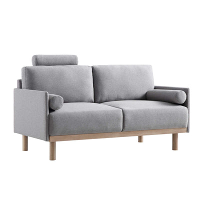Timber Grey Marl Fabric Sofa, 2-Seater