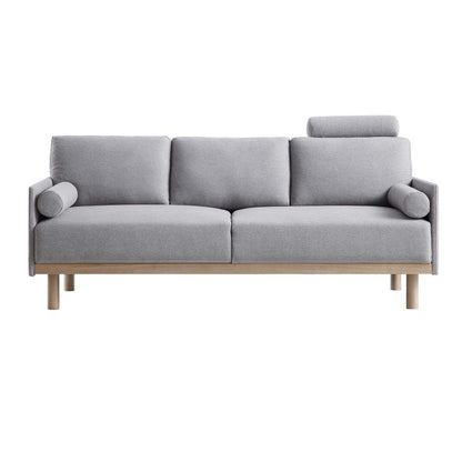 Timber Grey Marl Fabric Sofa, 3-Seater