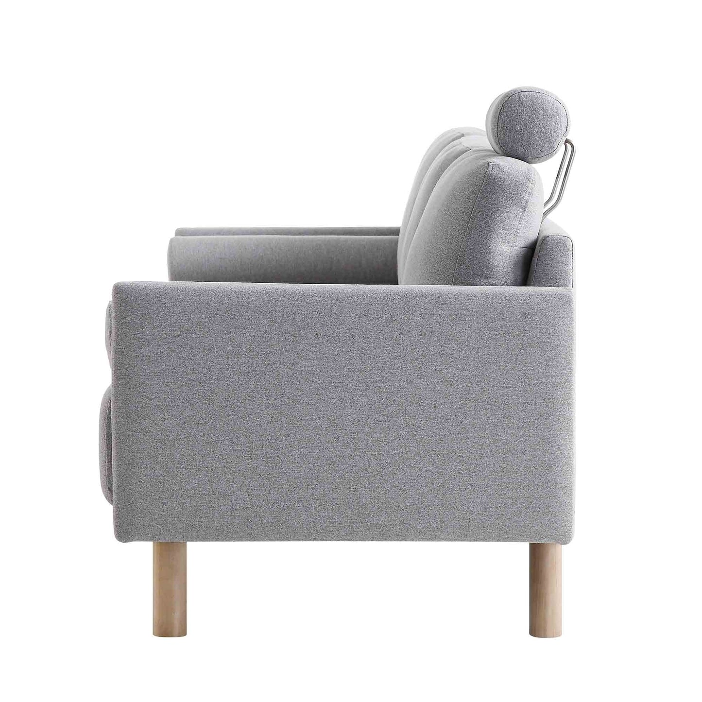Timber Grey Marl Fabric Sofa, 3-Seater
