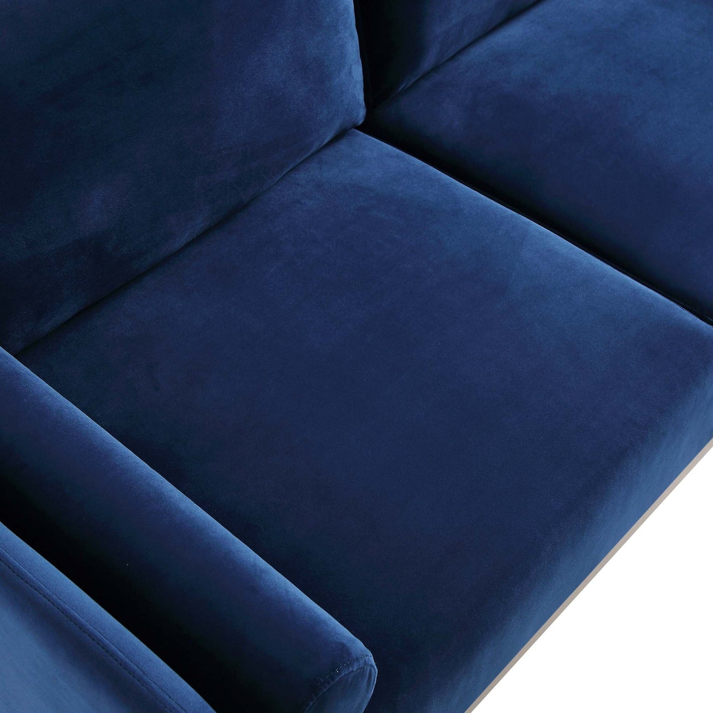 Timber Navy Blue Velvet Sofa, 2-Seater