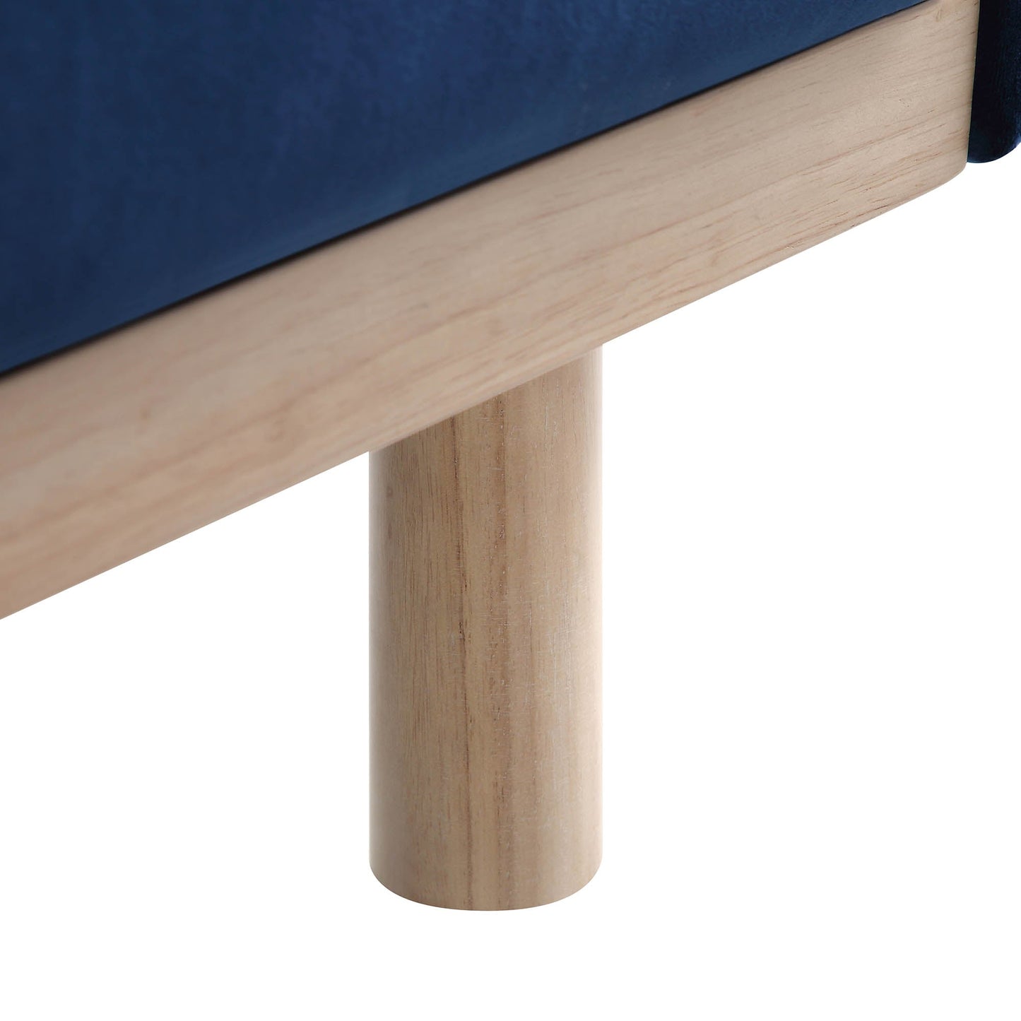 Timber Navy Blue Velvet Sofa, 3-Seater