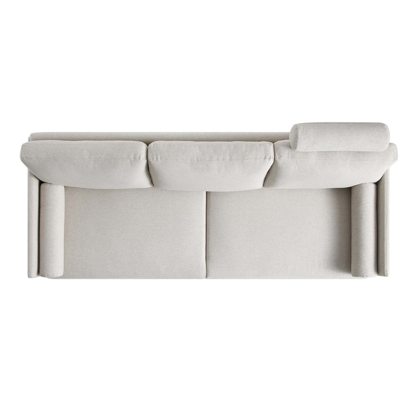 Timber Oatmeal Fabric Sofa, 3-Seater
