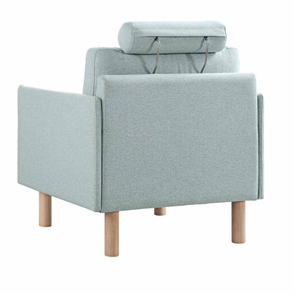 Timber Sage Green Fabric Armchair