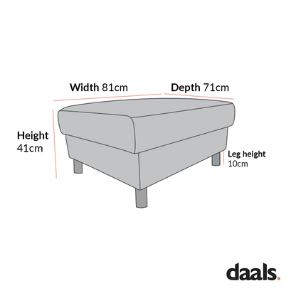 Timber Grey Marl Fabric Storage Ottoman