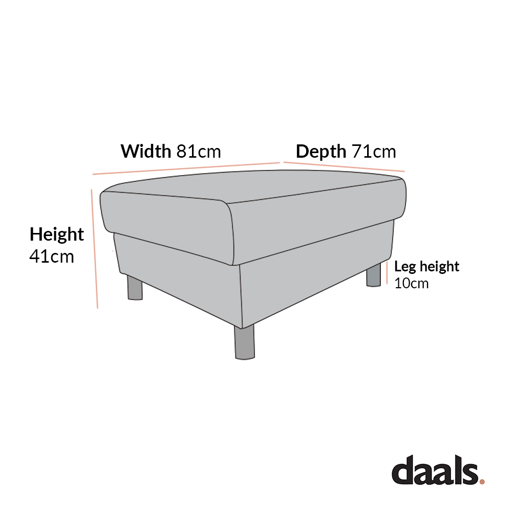 Timber Oatmeal Fabric Storage Ottoman