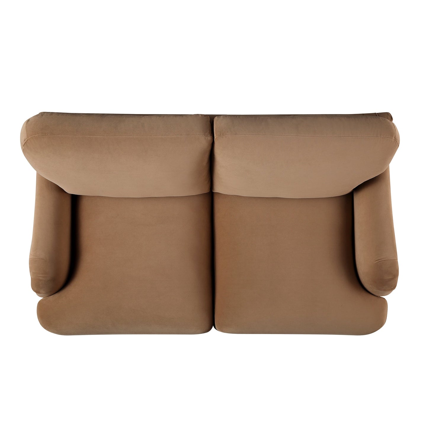 Daphnis Camel Velvet Sofa, 2-Seater