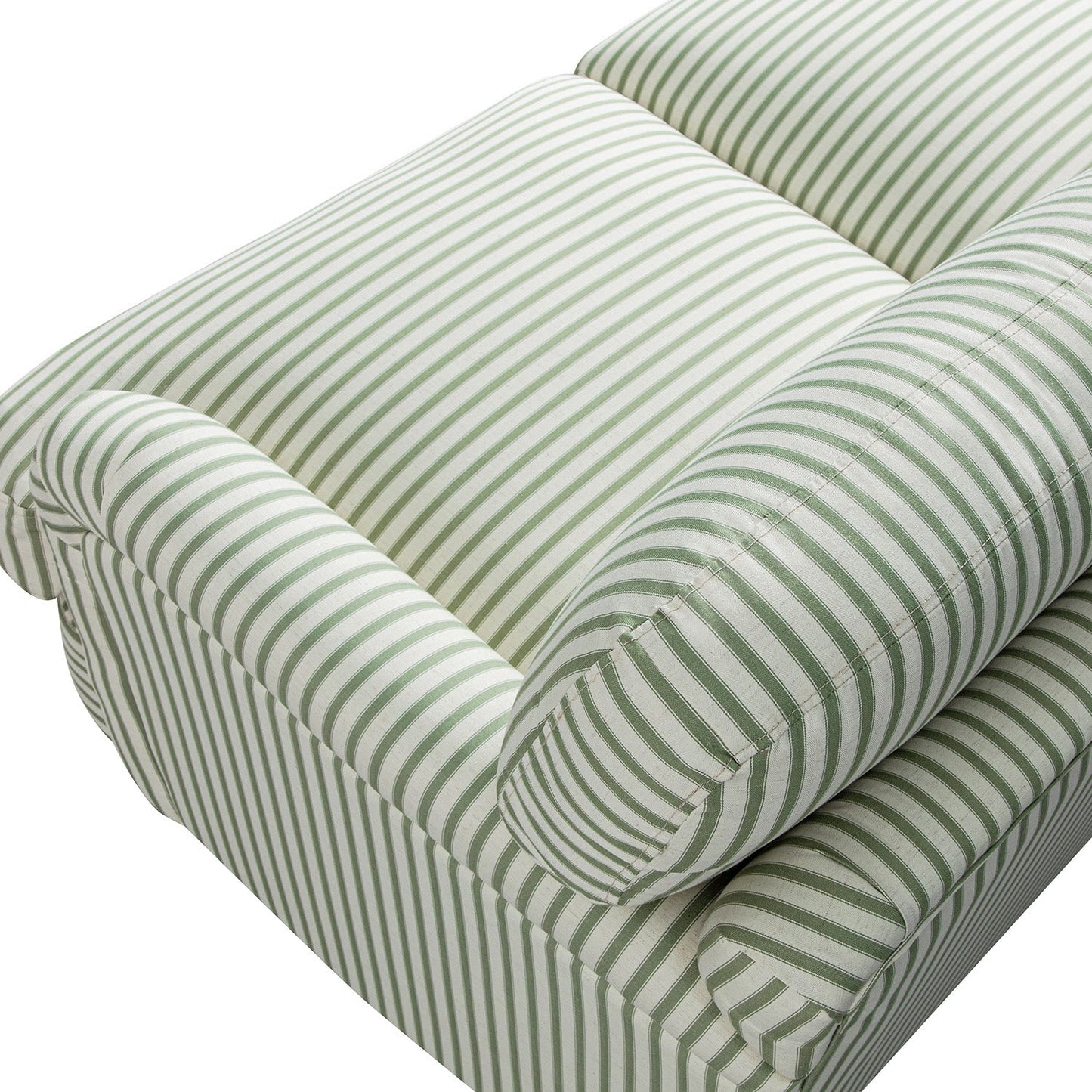 Daphnis Green Striped Linen Blend Sofa, 2-Seater
