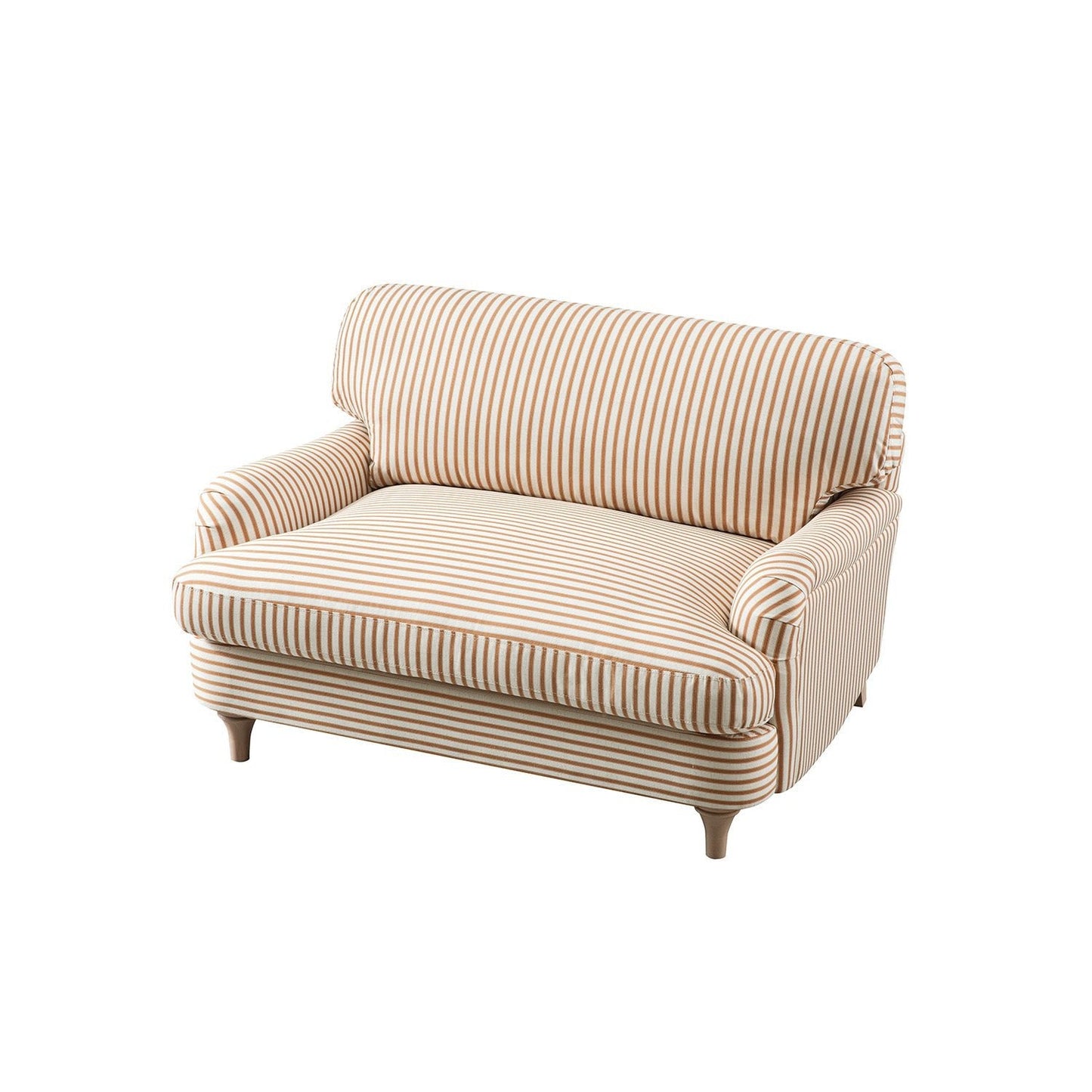 Daphnis Ochre Striped Linen Blend Sofa, Loveseat
