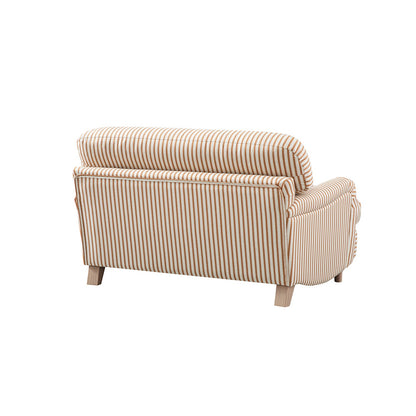Daphnis Ochre Striped Linen Blend Sofa, Loveseat