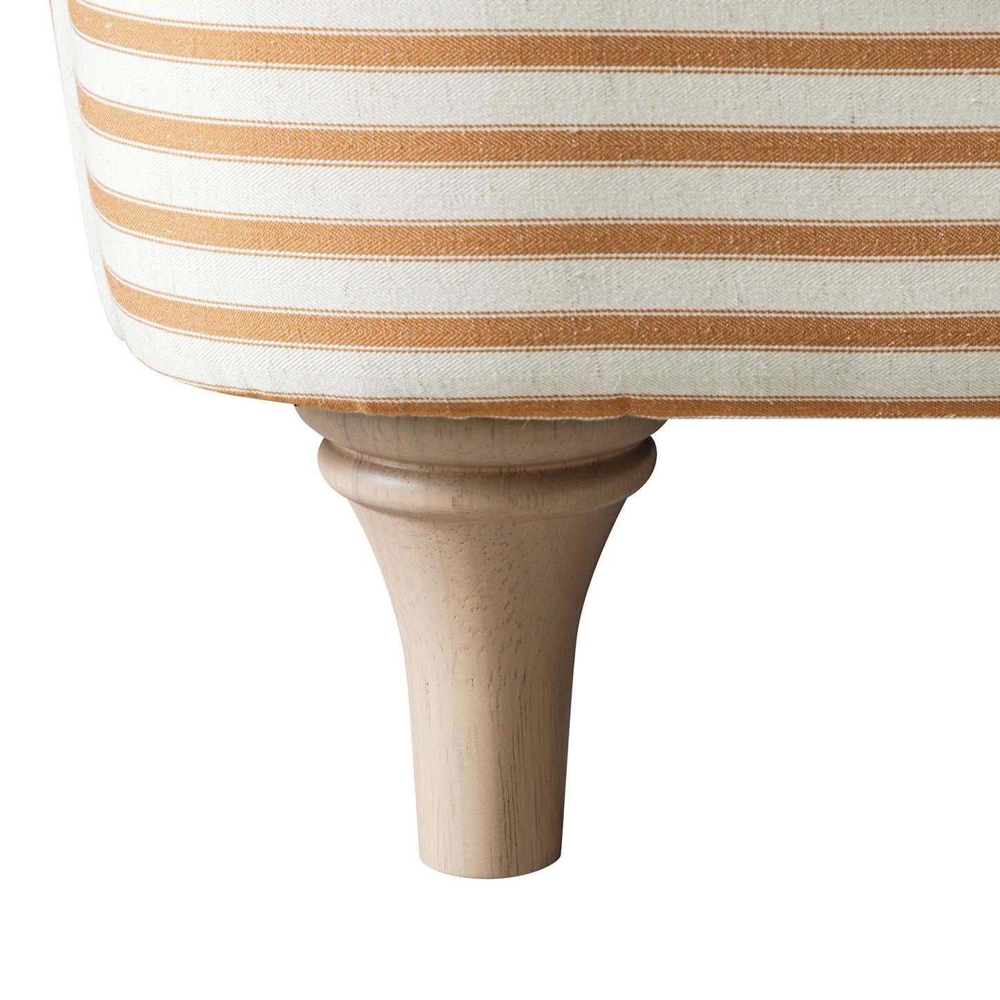 Daphnis Ochre Striped Linen Blend Fabric Sofa Bed, Loveseat