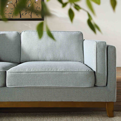 Dipley Sage Woven Fabric Sofa, Grande Chaise Sofa Left Hand Facing