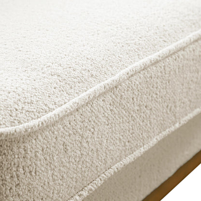 Dipley Beige Boucle Fabric Grande Corner Sofa