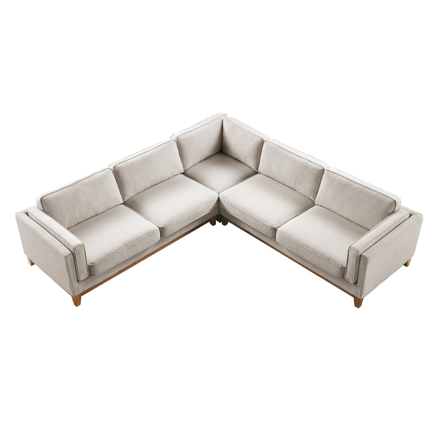 Dipley Oatmeal Woven Fabric Grande Corner Sofa