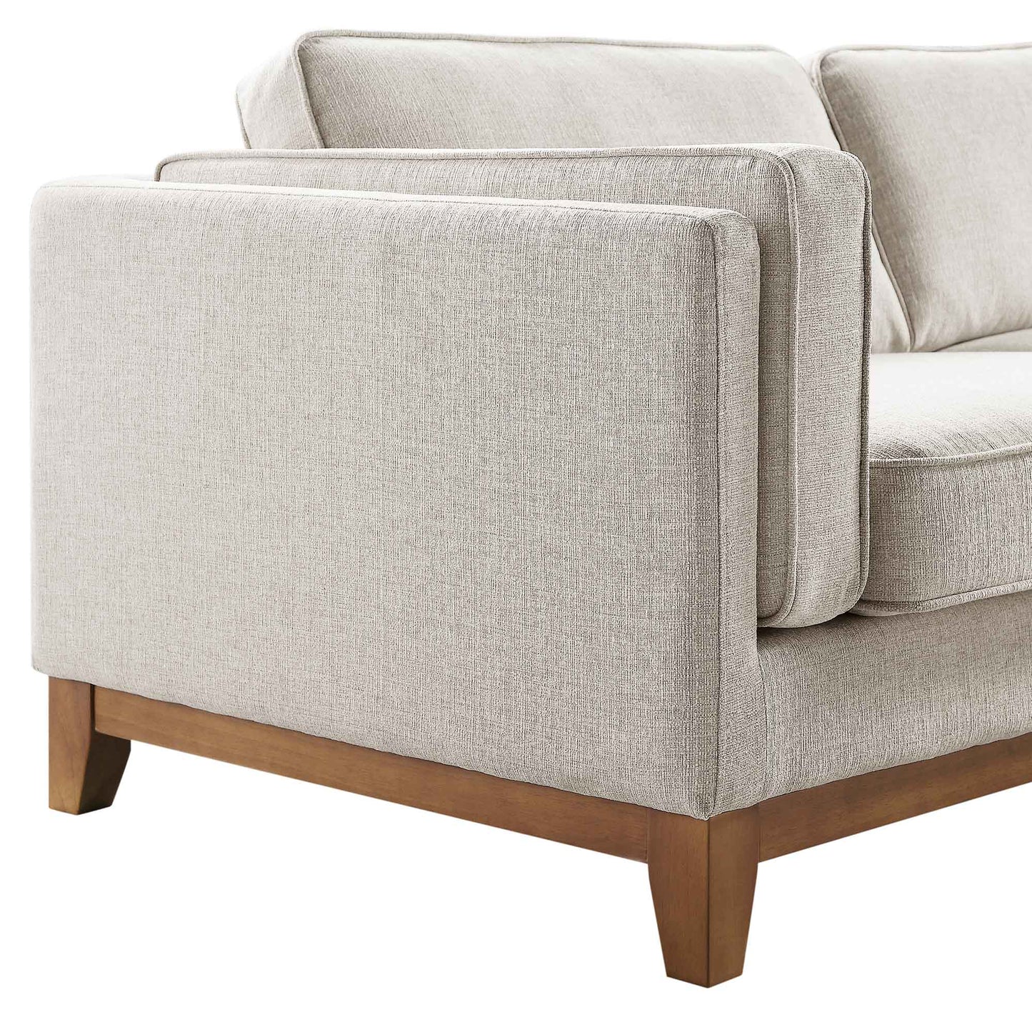 Dipley Oatmeal Woven Fabric Grande Corner Sofa