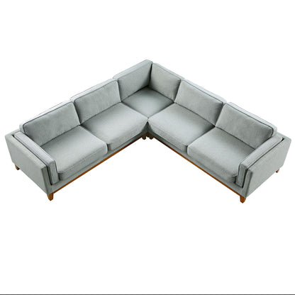 Dipley Sage Woven Fabric Grande Corner Sofa